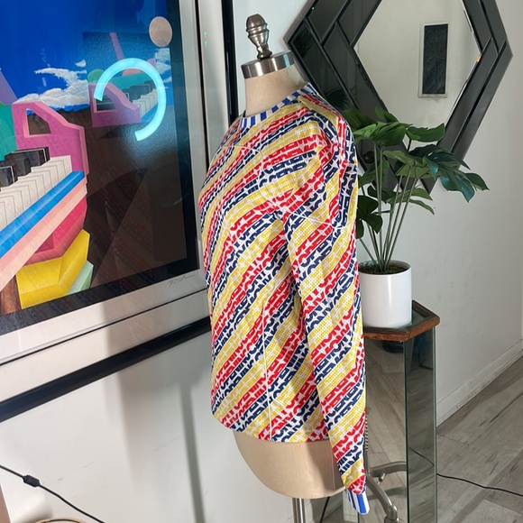 Opening ceremony long sleeve RBY Red Blue Yellow striped shirt - Picture 2 of 12